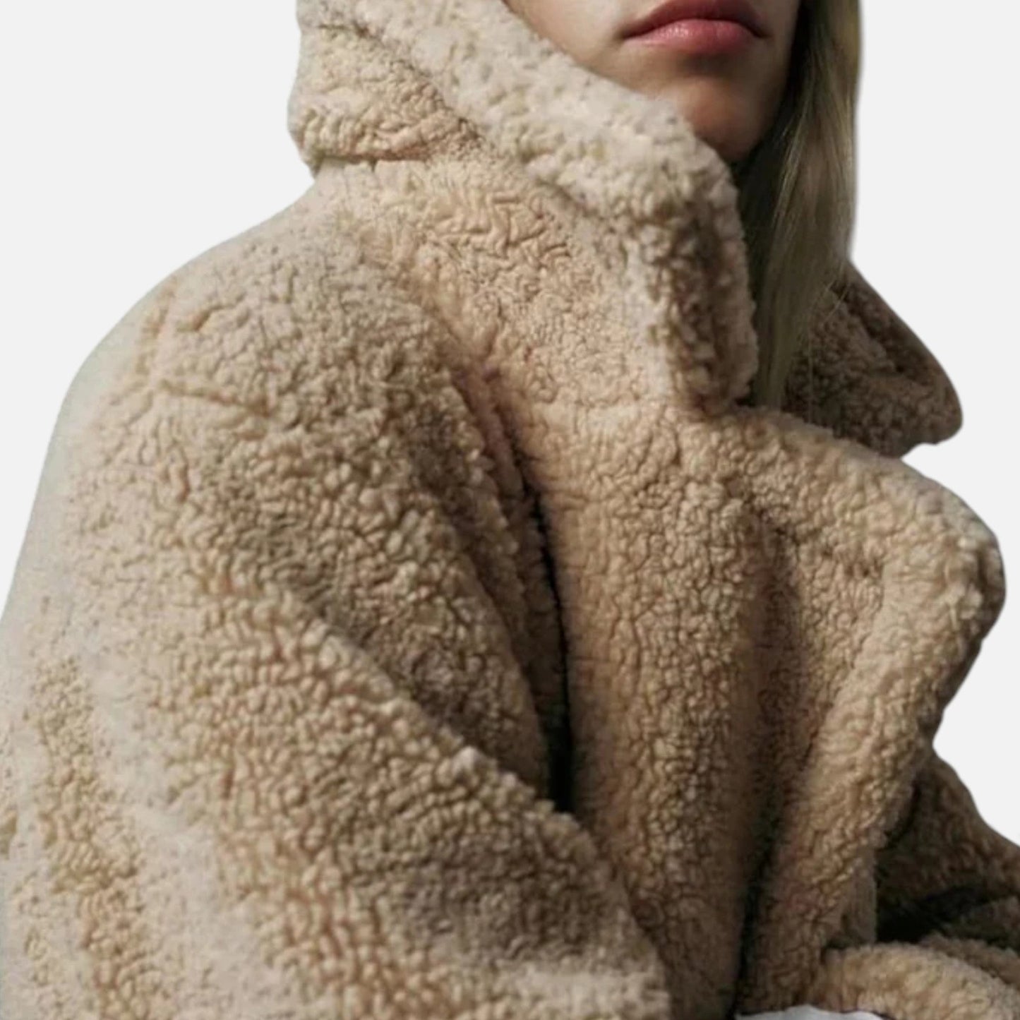 Women’s Long Winter Coat with Turn-Down Collar - Samberule