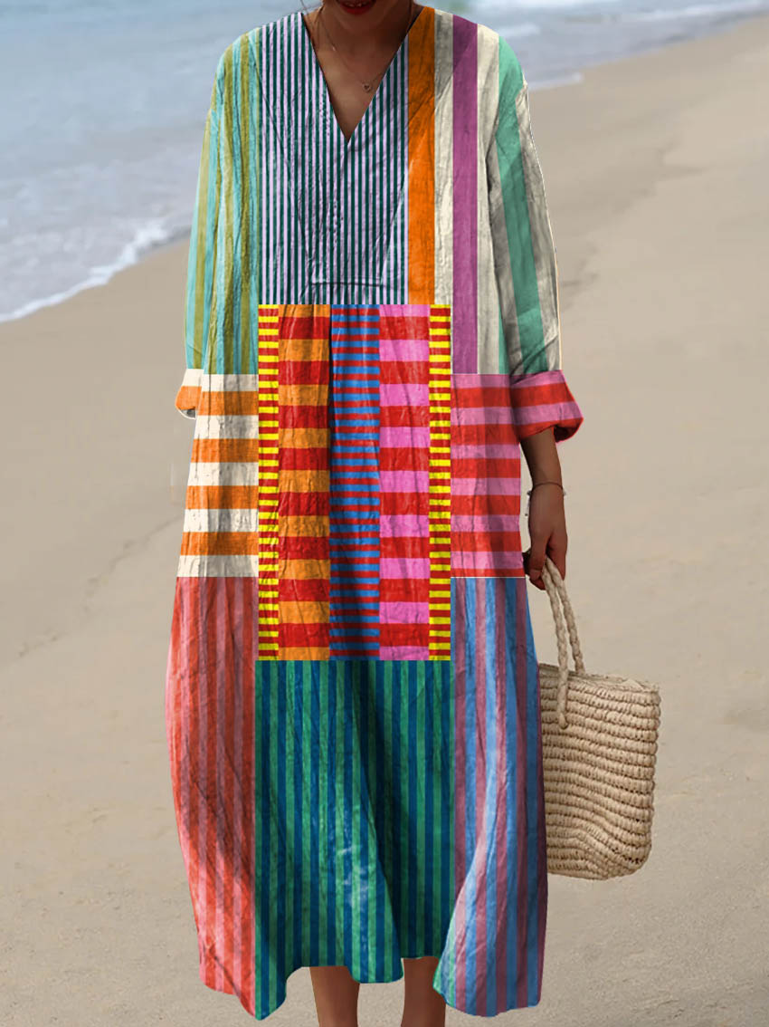 Elizabeth – Colorful Boho Art Dress - Samberule