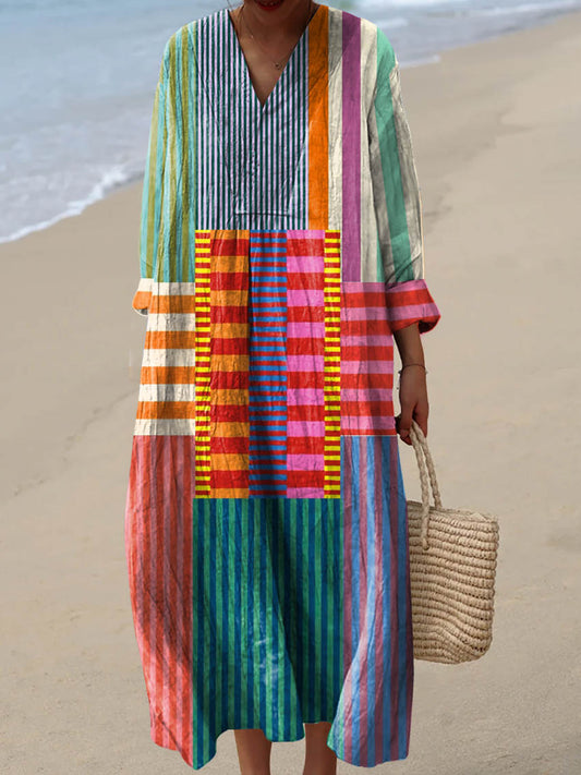 Elizabeth – Colorful Boho Art Dress - Samberule