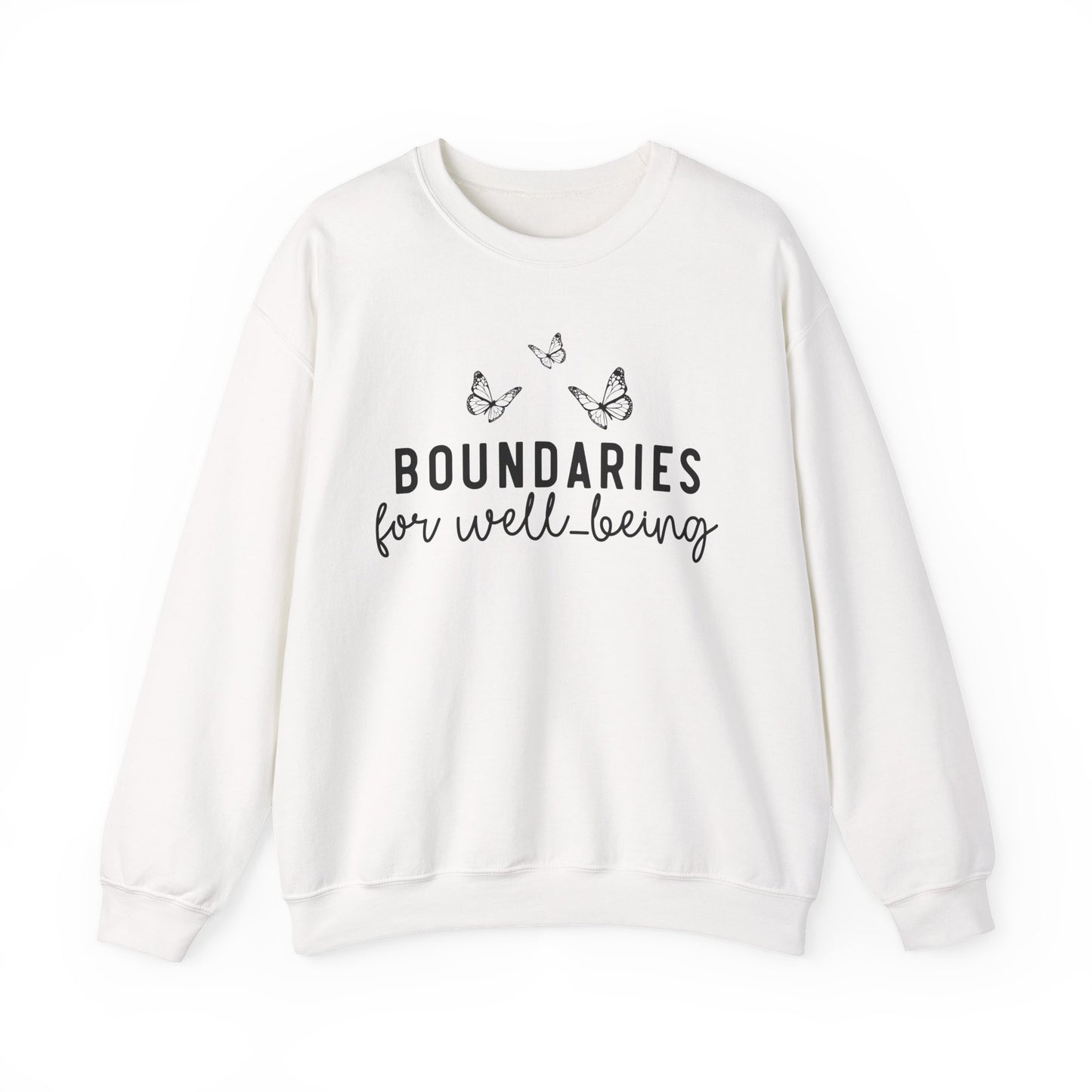 Boundaries for Well-Being Mental Health Crewneck Sweatshirt