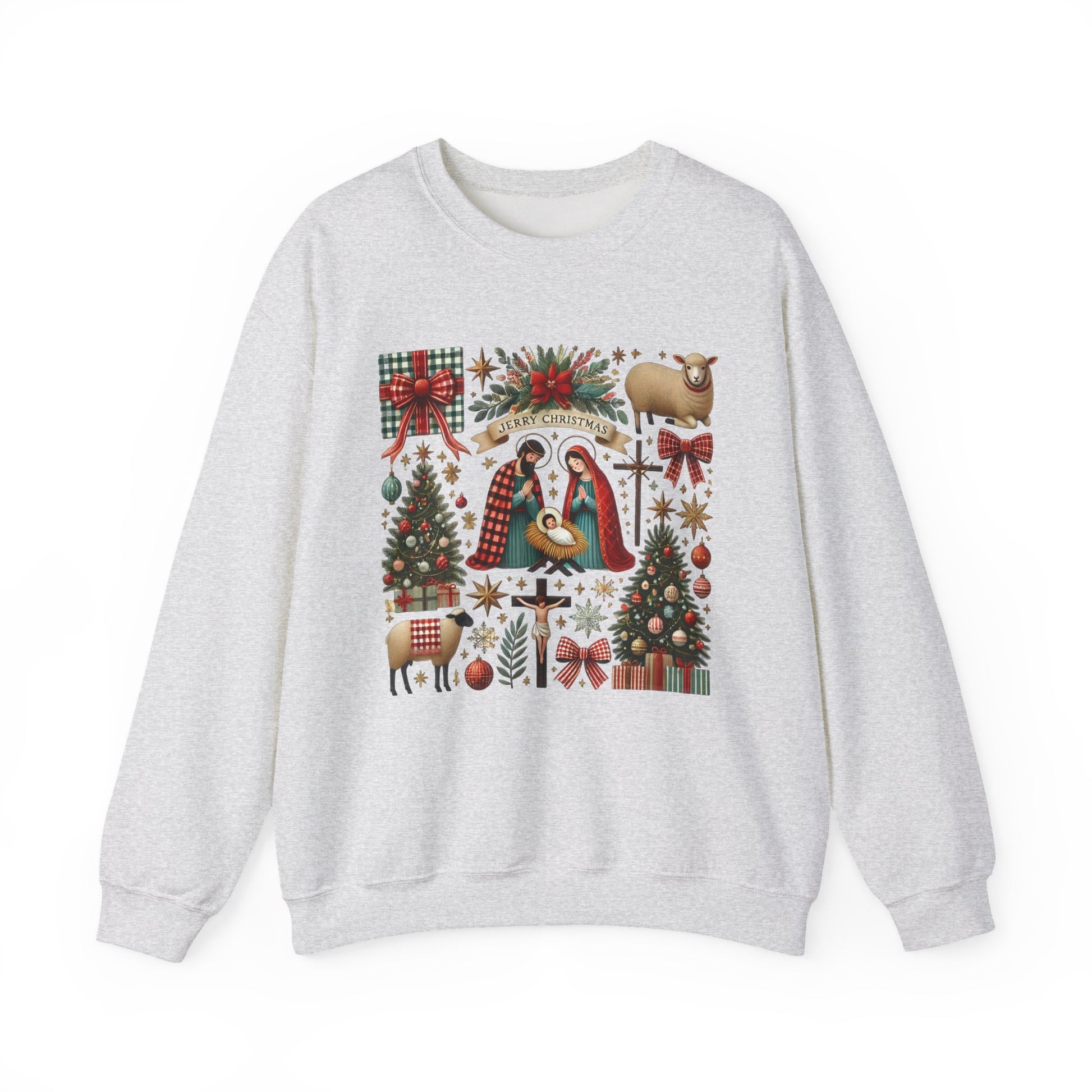 Coquette Jesus Christmas Crewneck Sweatshirt - Samberule