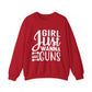 Girl Just Wanna Have Guns Gym Crewneck Sweatshirt