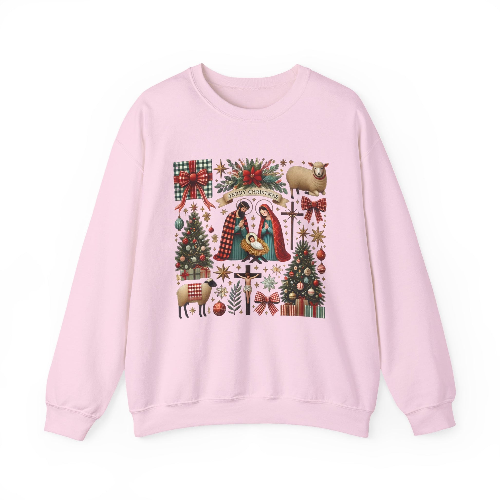 Coquette Jesus Christmas Crewneck Sweatshirt - Samberule