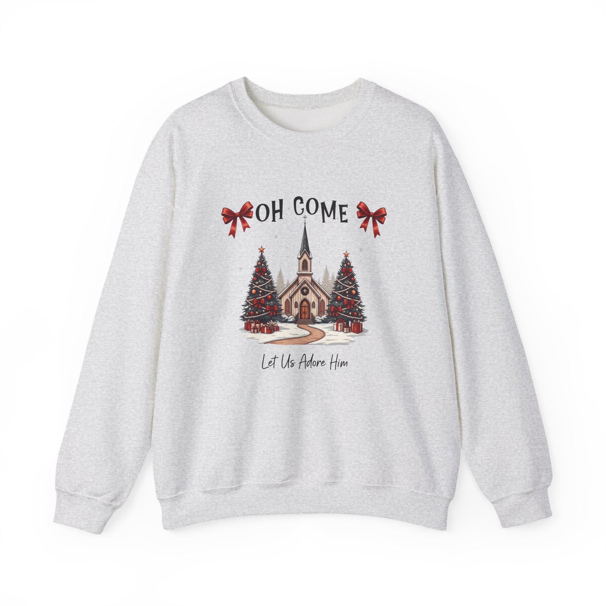 Oh Come Let's Adore Him Christmas Crewneck Sweatshirt - Samberule