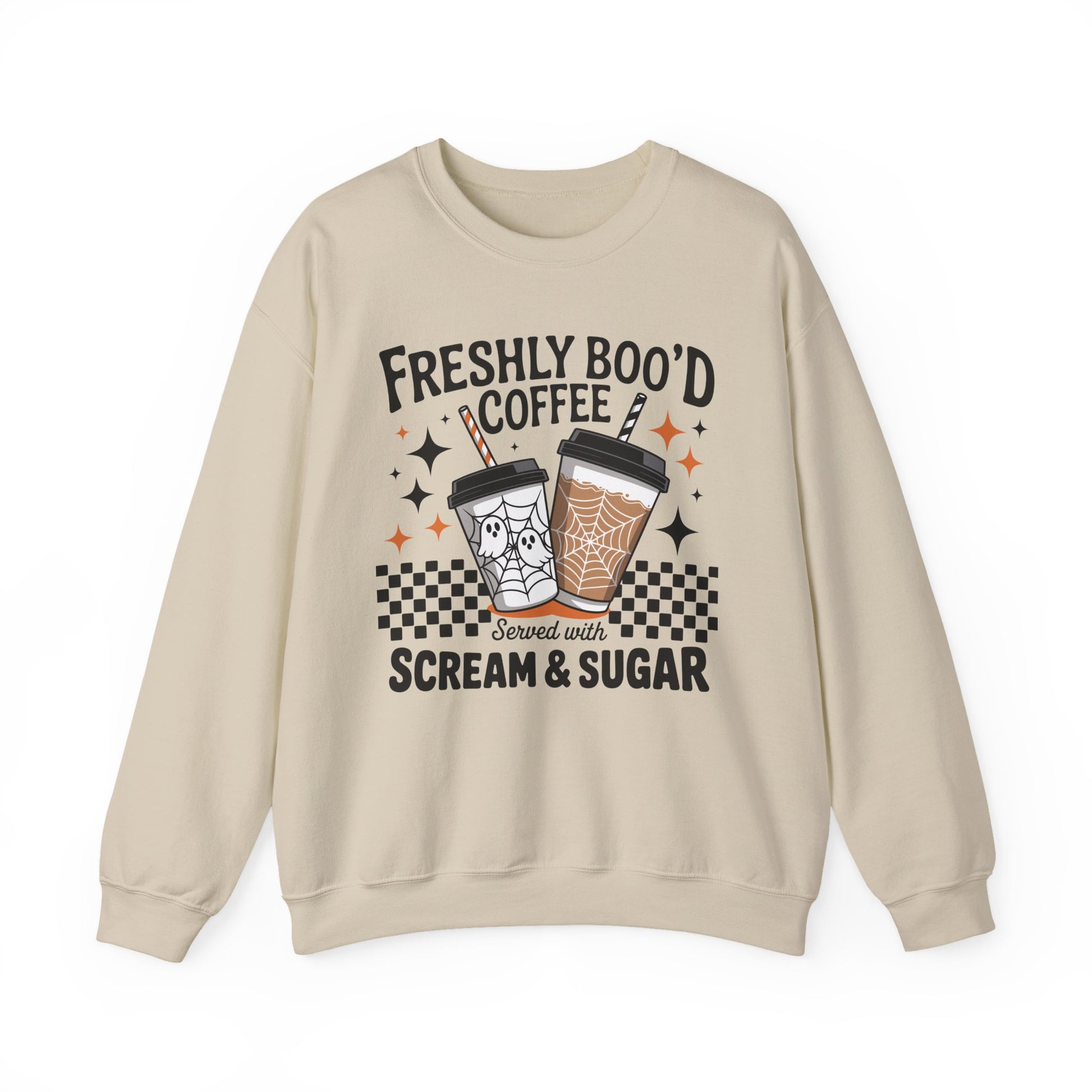 Freshly Boo'd Coffee Halloween Crewneck Sweatshirt - Samberule