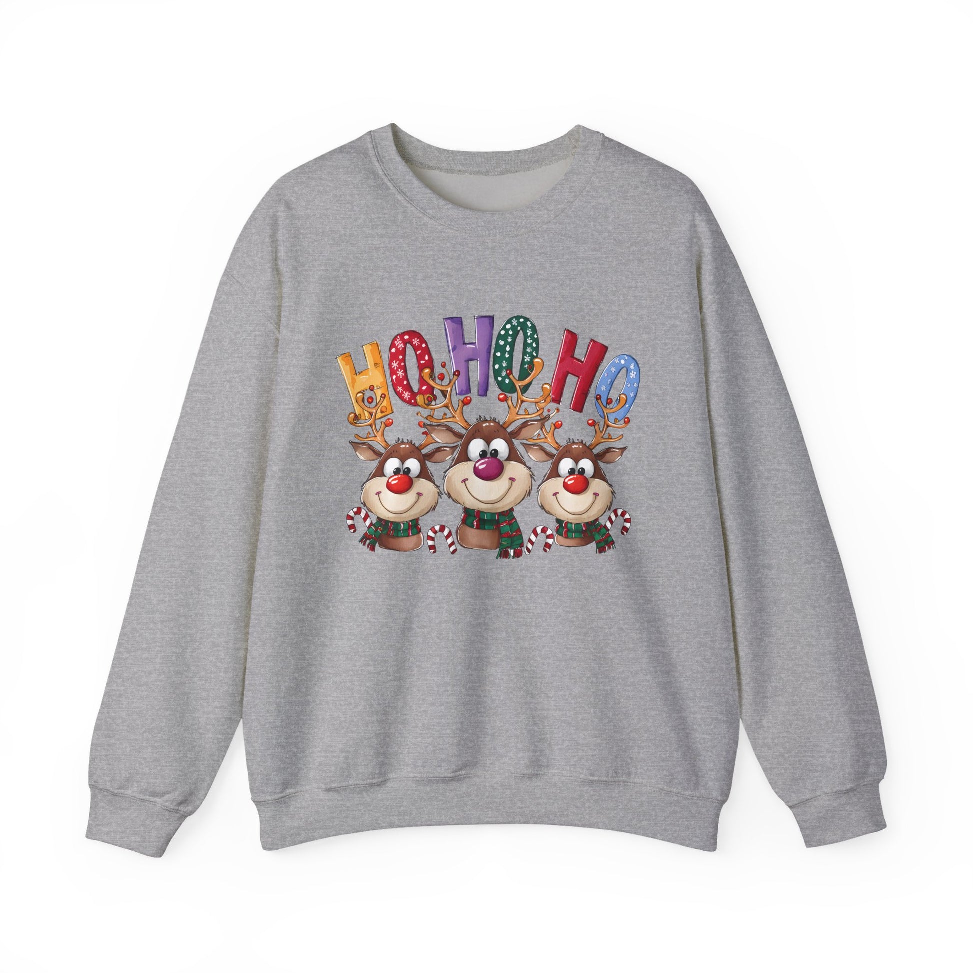 Ho Ho Ho Reindeer Christmas Crewneck Sweatshirt - Samberule