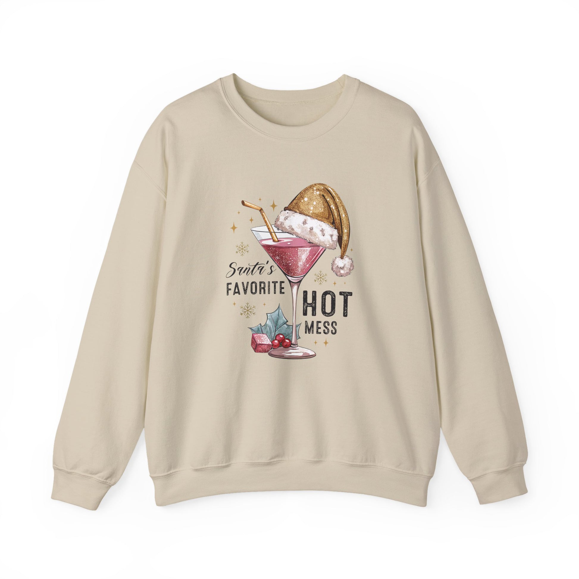 Santa's Favorite Hot Mess Christmas Crewneck Sweatshirt - Samberule