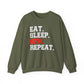 Eat Sleep Gym Repeat Gym Crewneck Sweatshirt