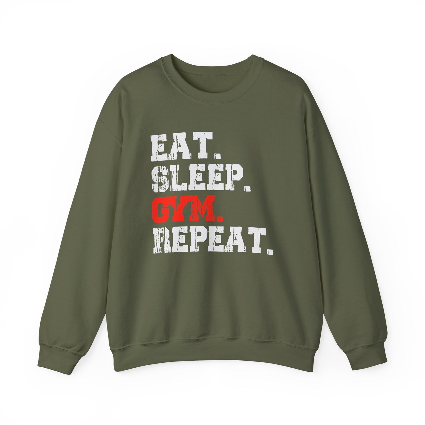 Eat Sleep Gym Repeat Gym Crewneck Sweatshirt