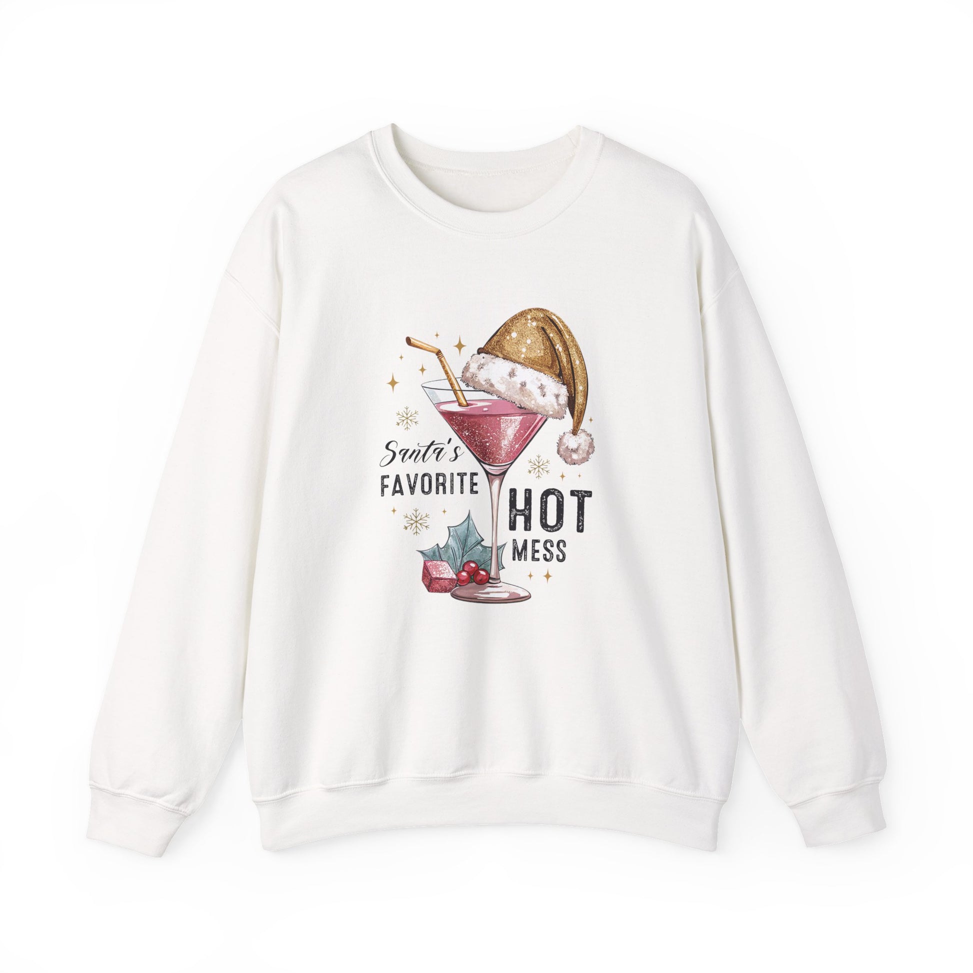 Santa's Favorite Hot Mess Christmas Crewneck Sweatshirt - Samberule