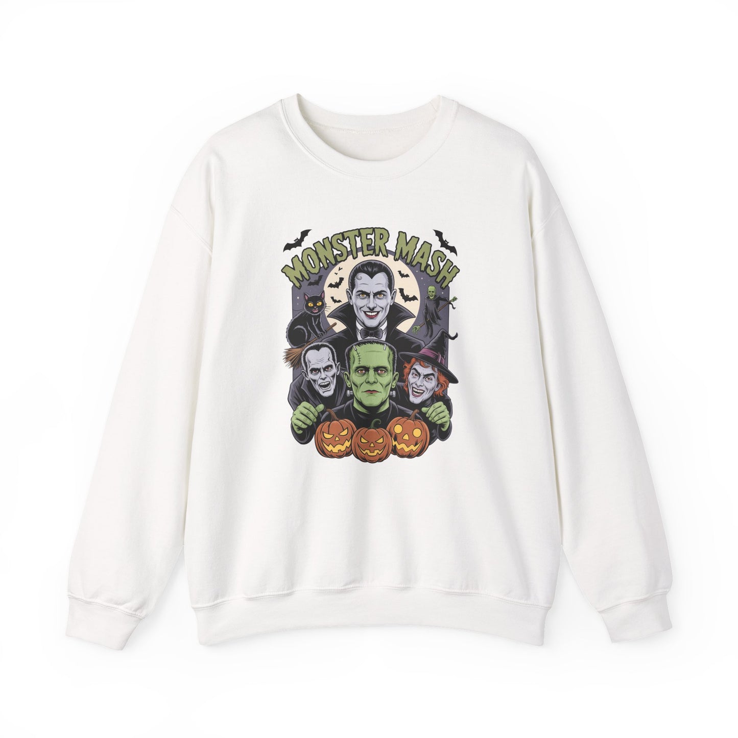 Retro Monster Mash Halloween Crewneck Sweatshirt - Samberule