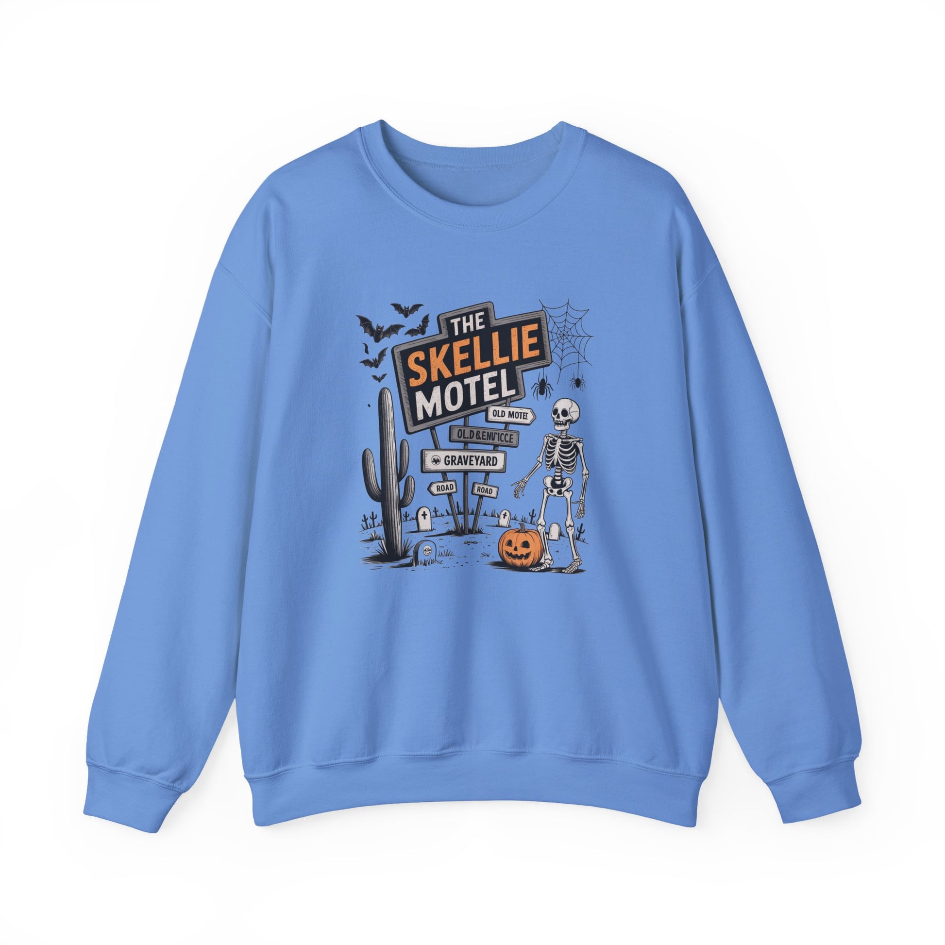 Skeleton Motel Halloween Crewneck Sweatshirt - Samberule