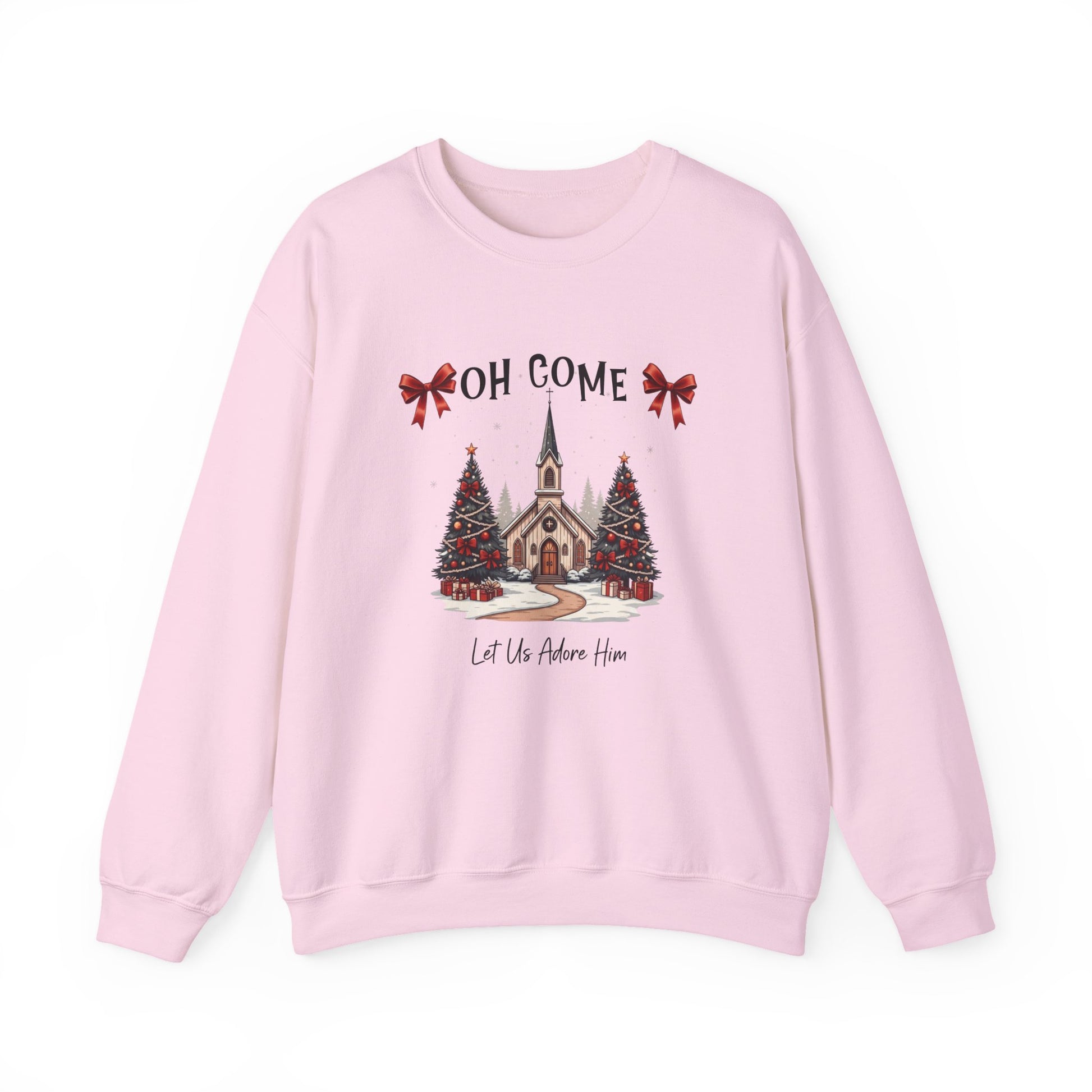 Oh Come Let's Adore Him Christmas Crewneck Sweatshirt - Samberule