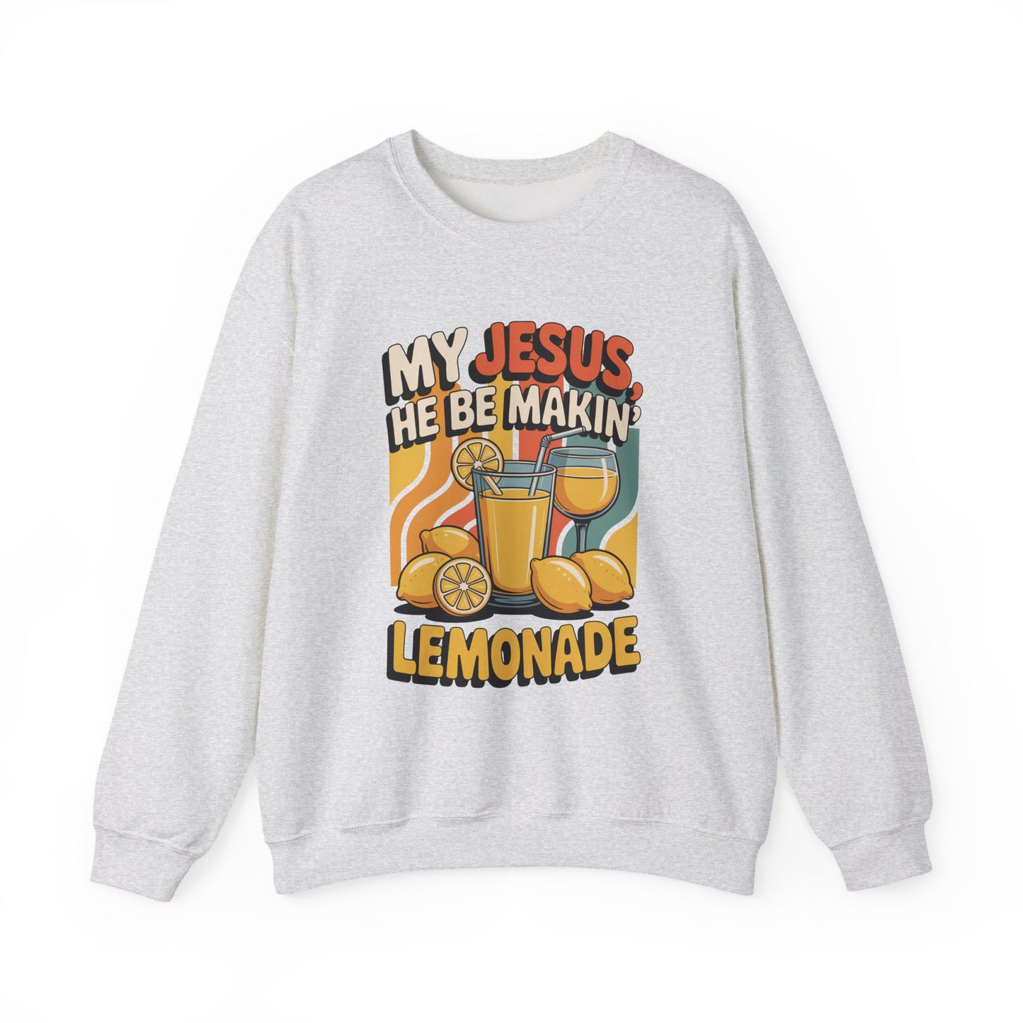 Cheerful Jesus Lemonade Faith Crewneck Sweatshirt