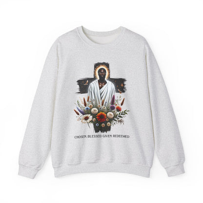Chosen Blessed Given Redeemed Faith Crewneck Sweatshirt