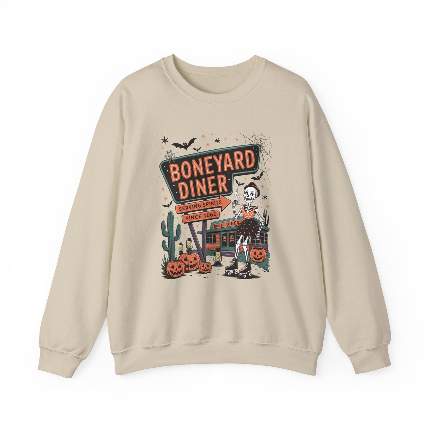 Boneyard Diner Halloween Crewneck Sweatshirt - Samberule