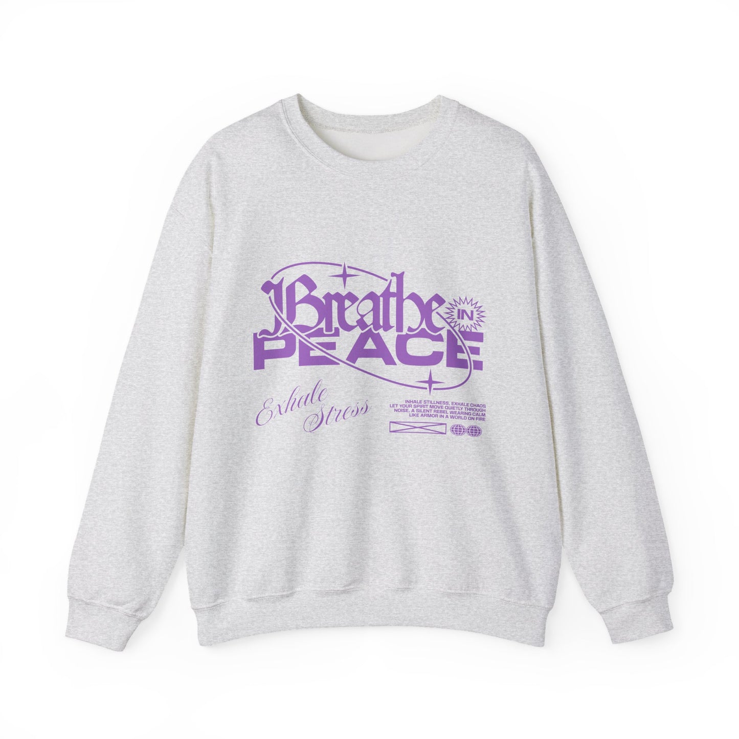 Breathe in Peace Mental Health Crewneck Sweatshirt