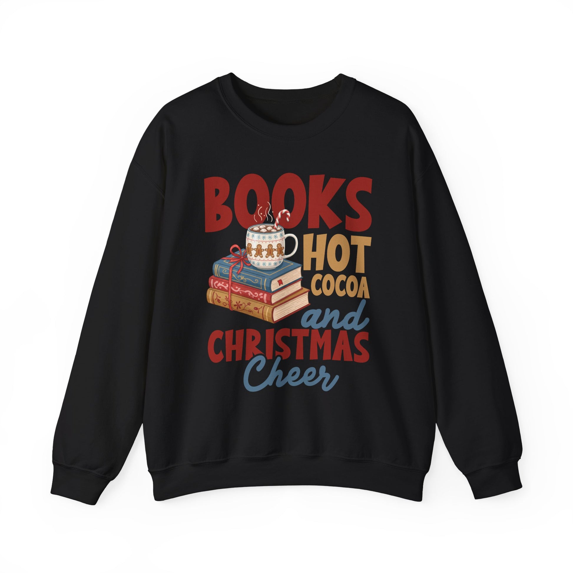 Books Hot Cocoa And Christmas Crewneck Sweatshirt - Samberule