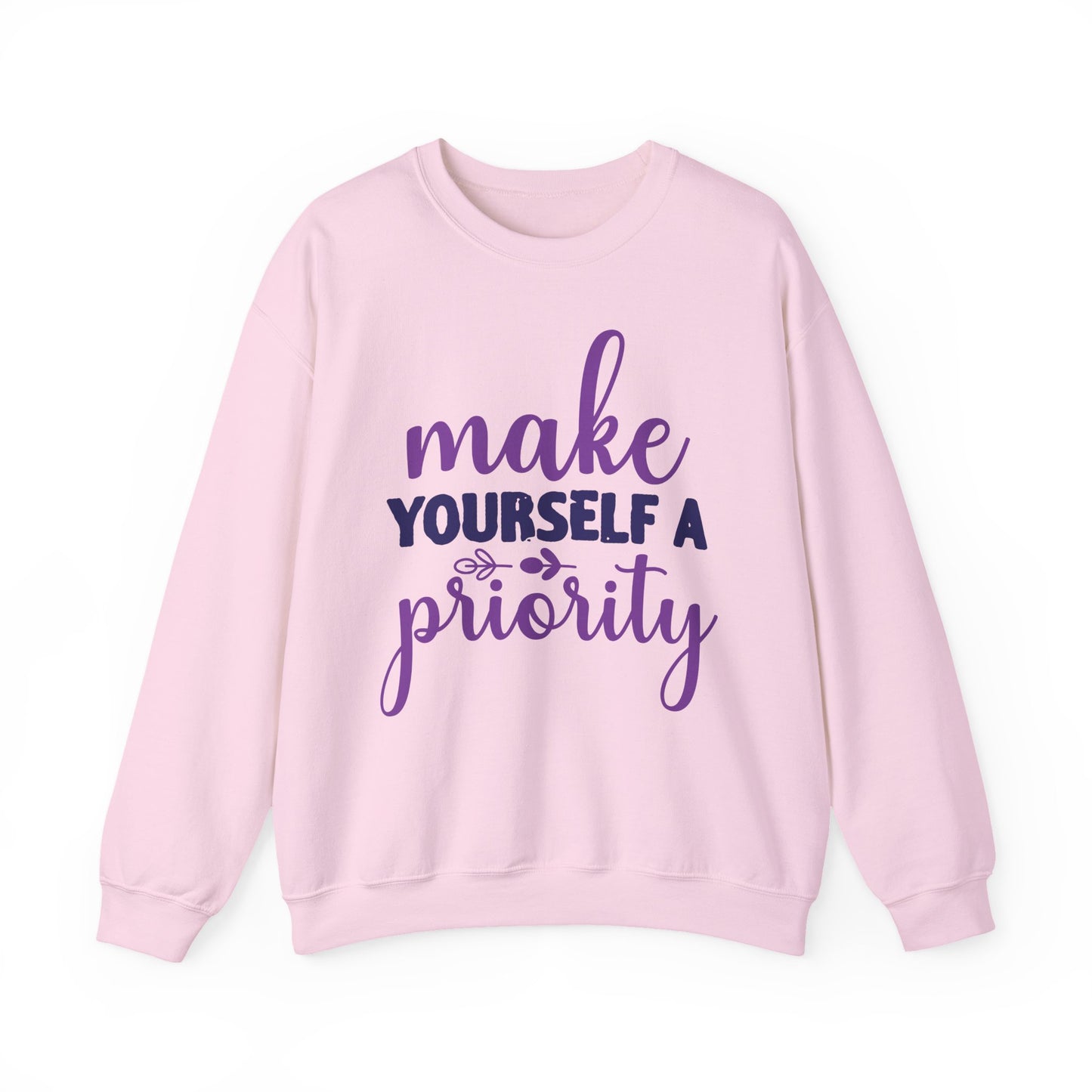 Make Yourself a Priority Mental Health Crewneck Sweatshirt