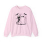 Halloween Ghost And Black Cat Halloween Crewneck Sweatshirt - Samberule