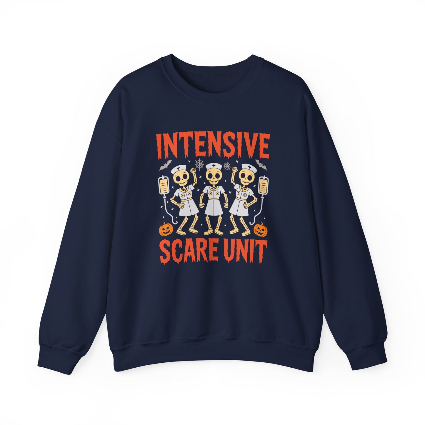 Intensive Scare Unit Skeleton Halloween Crewneck Sweatshirt - Samberule