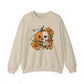 Retro Floral Pumpkin Halloween Crewneck Sweatshirt - Samberule