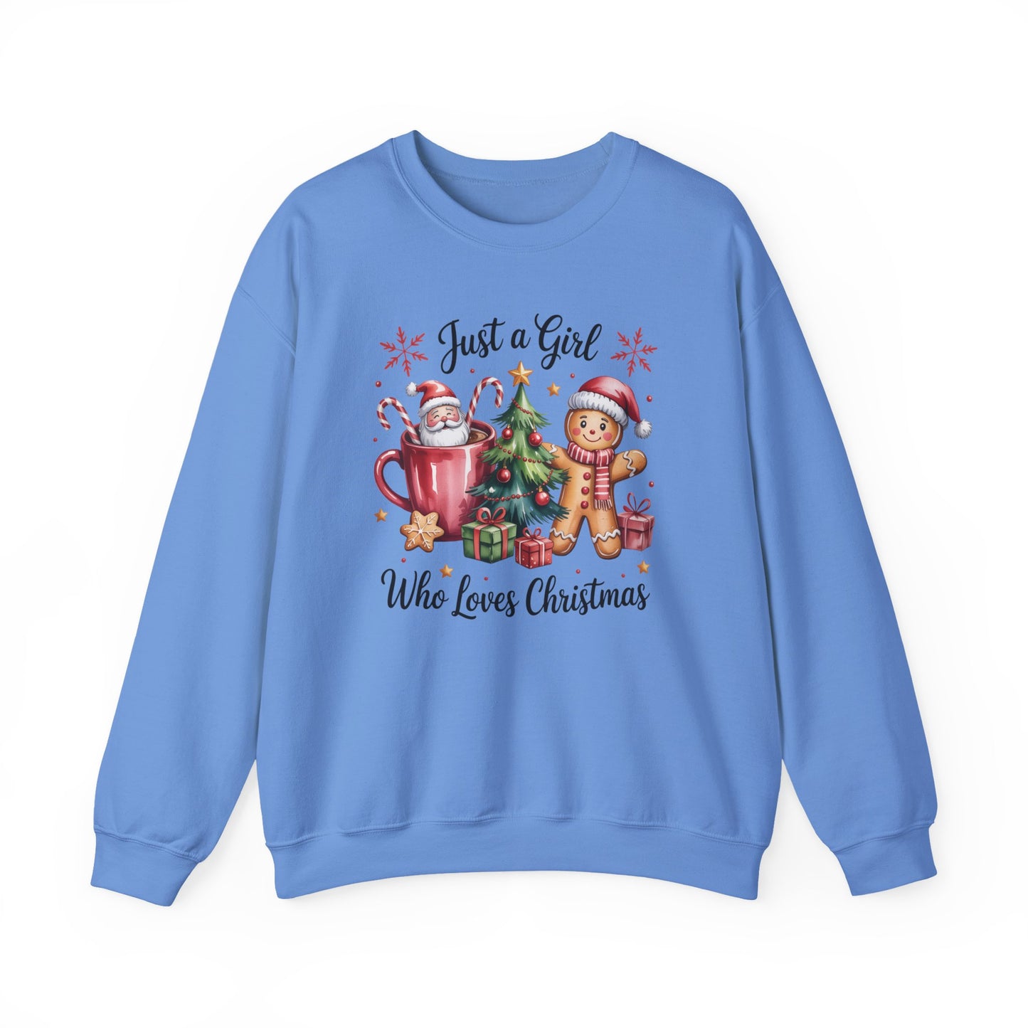 Just a Girl Who Loves Christmas Crewneck Sweatshirt - Samberule