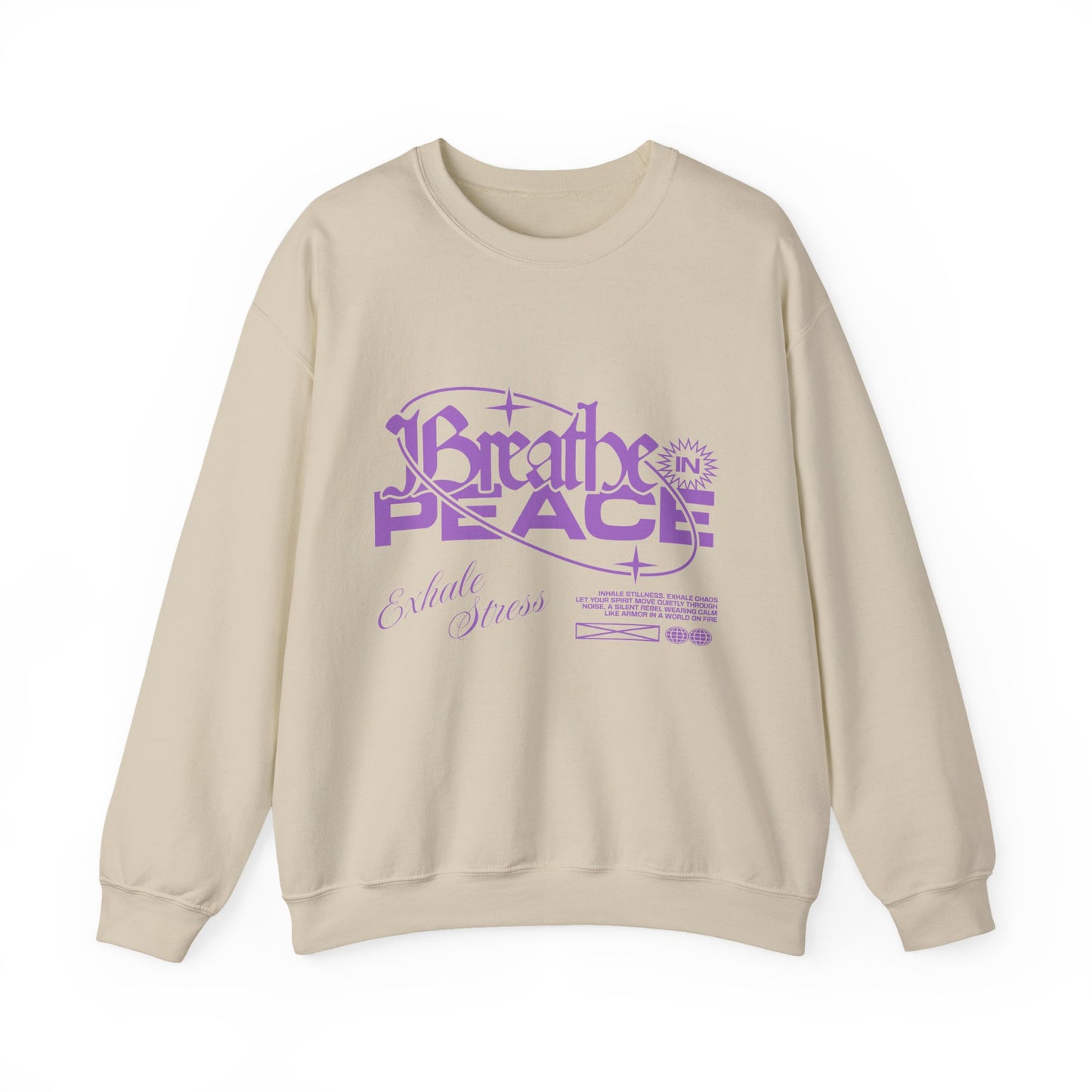 Breathe in Peace Mental Health Crewneck Sweatshirt
