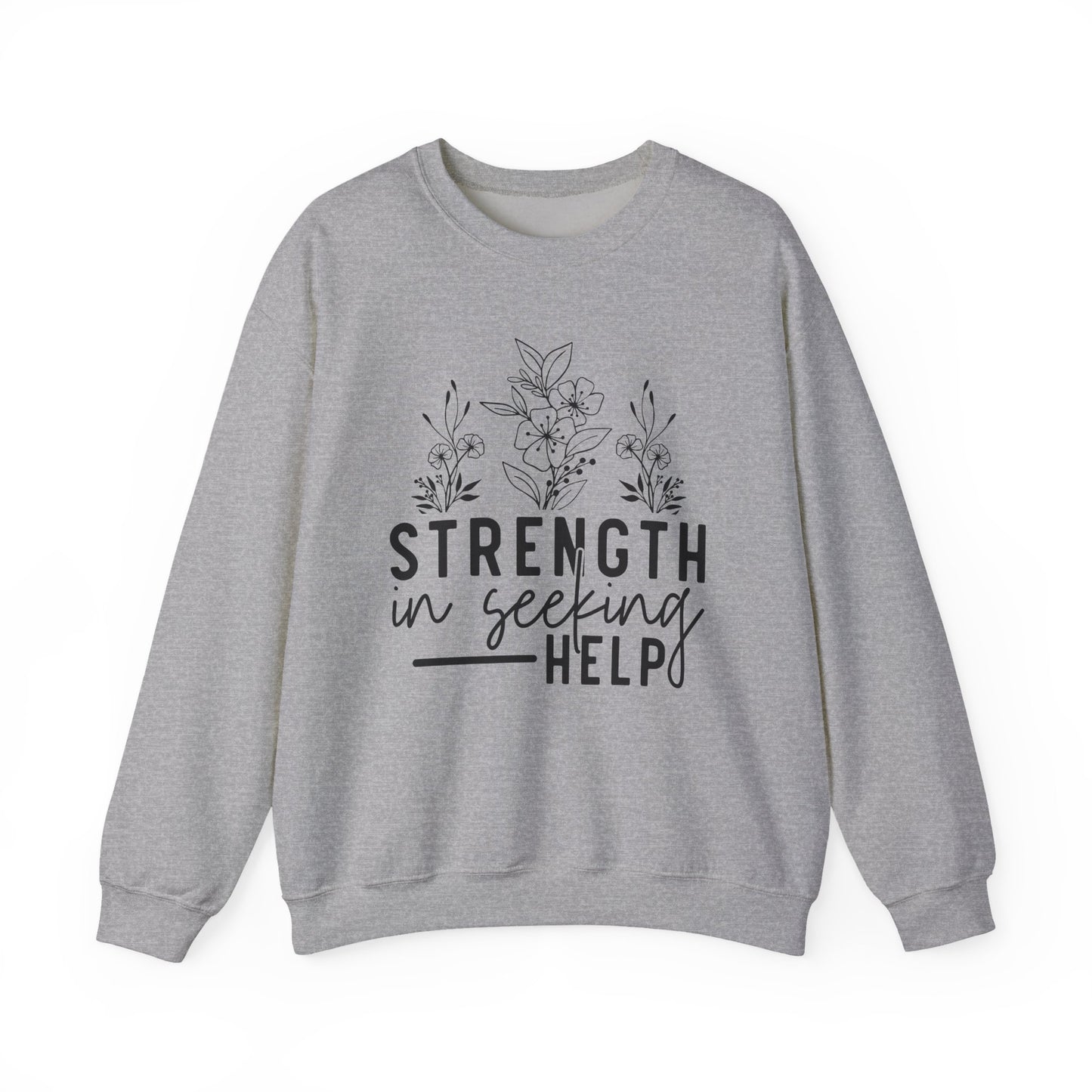 Floral Strength Mental Health Crewneck Sweatshirt