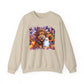 Fall Highland Cow Ghost Halloween Crewneck Sweatshirt - Samberule