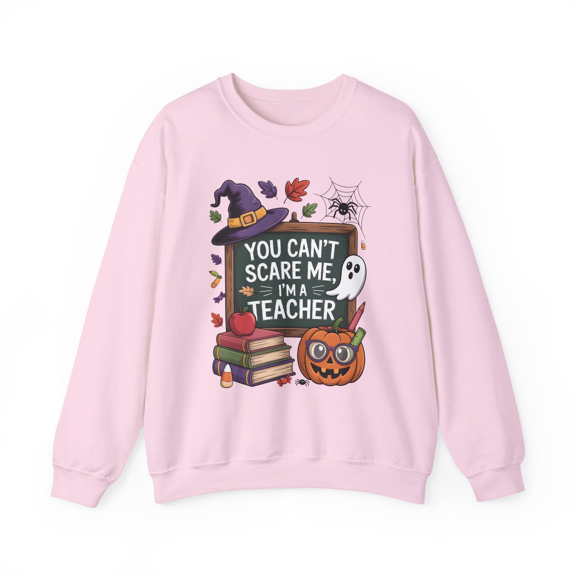 You Can't Scare a Teacher Halloween Crewneck Sweatshirt - Samberule