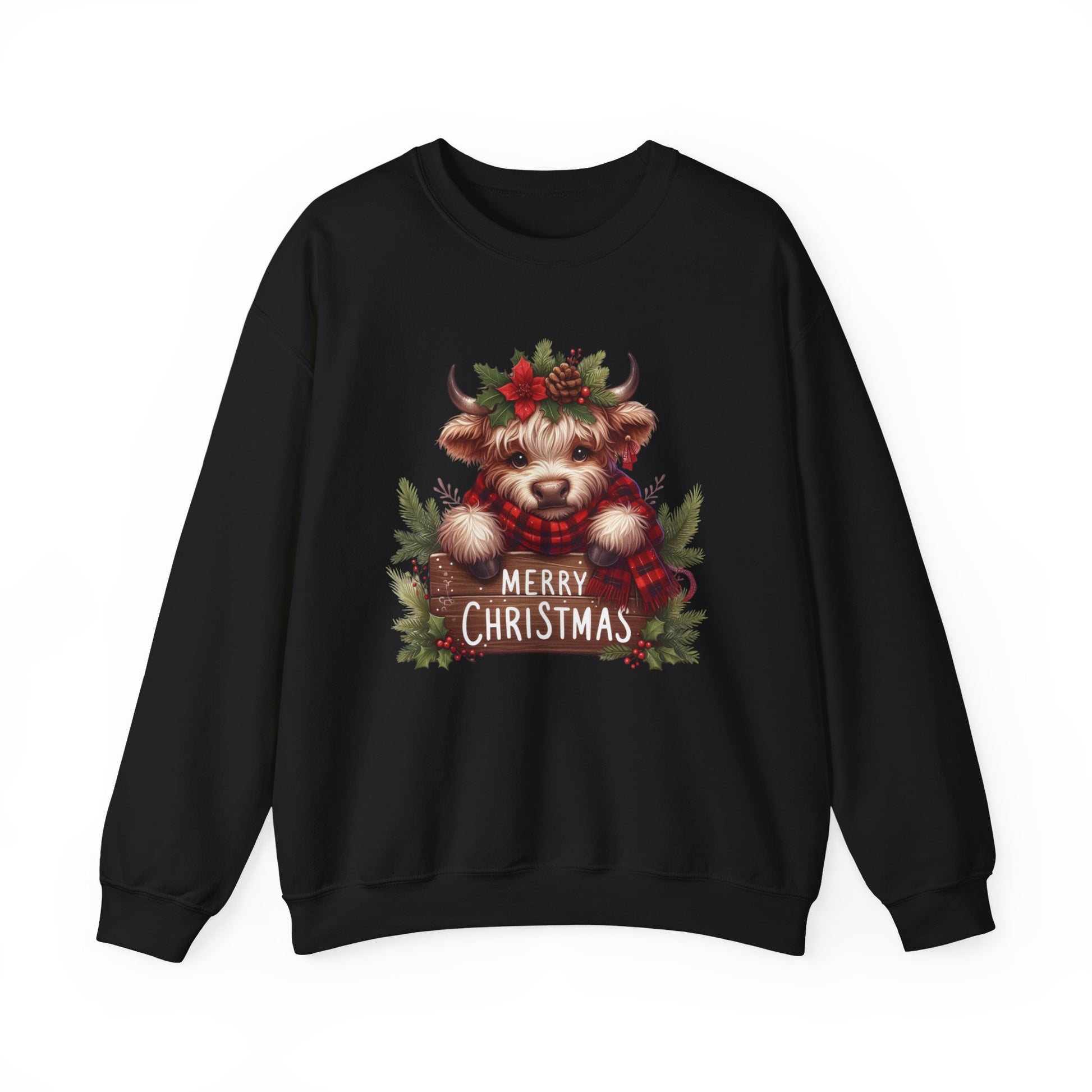 Merry Christmas Cow Christmas Sweatshirt Crewneck - Samberule