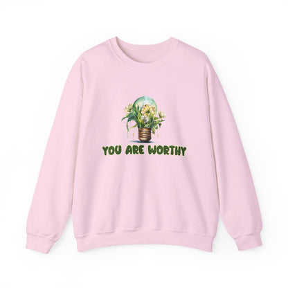 You Are Worthy Mental Health Crewneck Sweatshirt