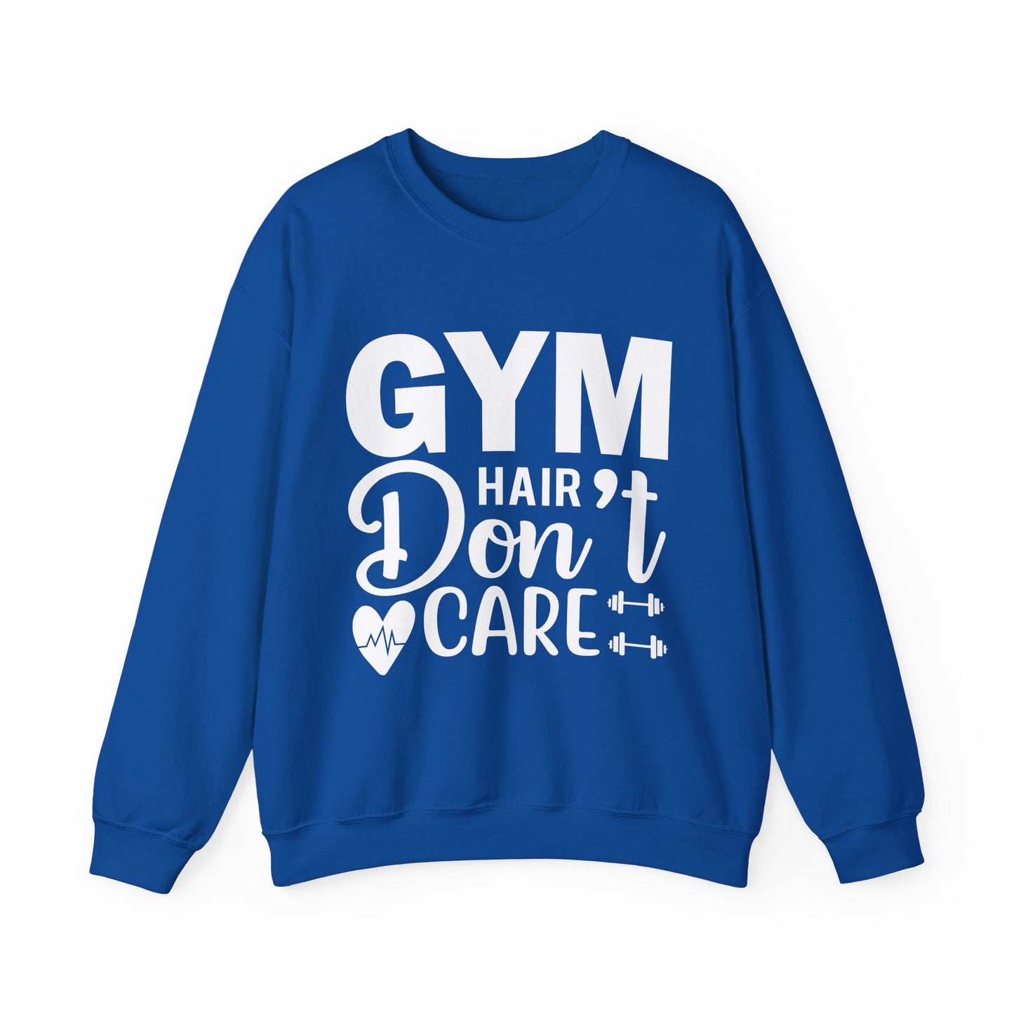 Gym Hair Don't Care Gym Crewneck Sweatshirt