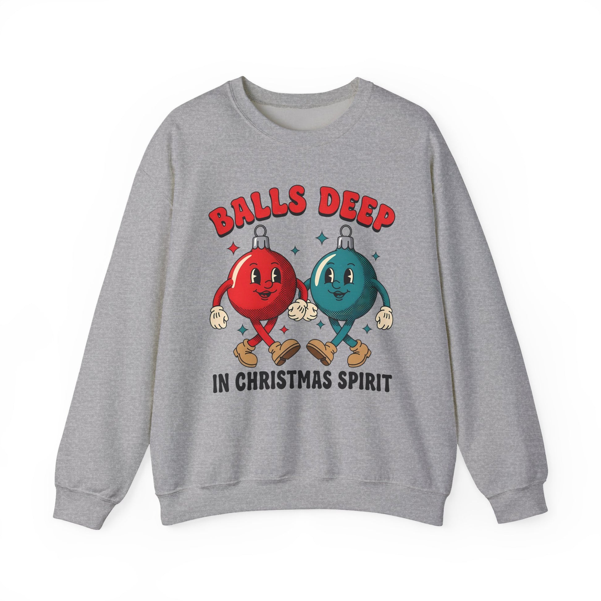 Balls Deep in Spirit Christmas Crewneck Sweatshirt - Samberule