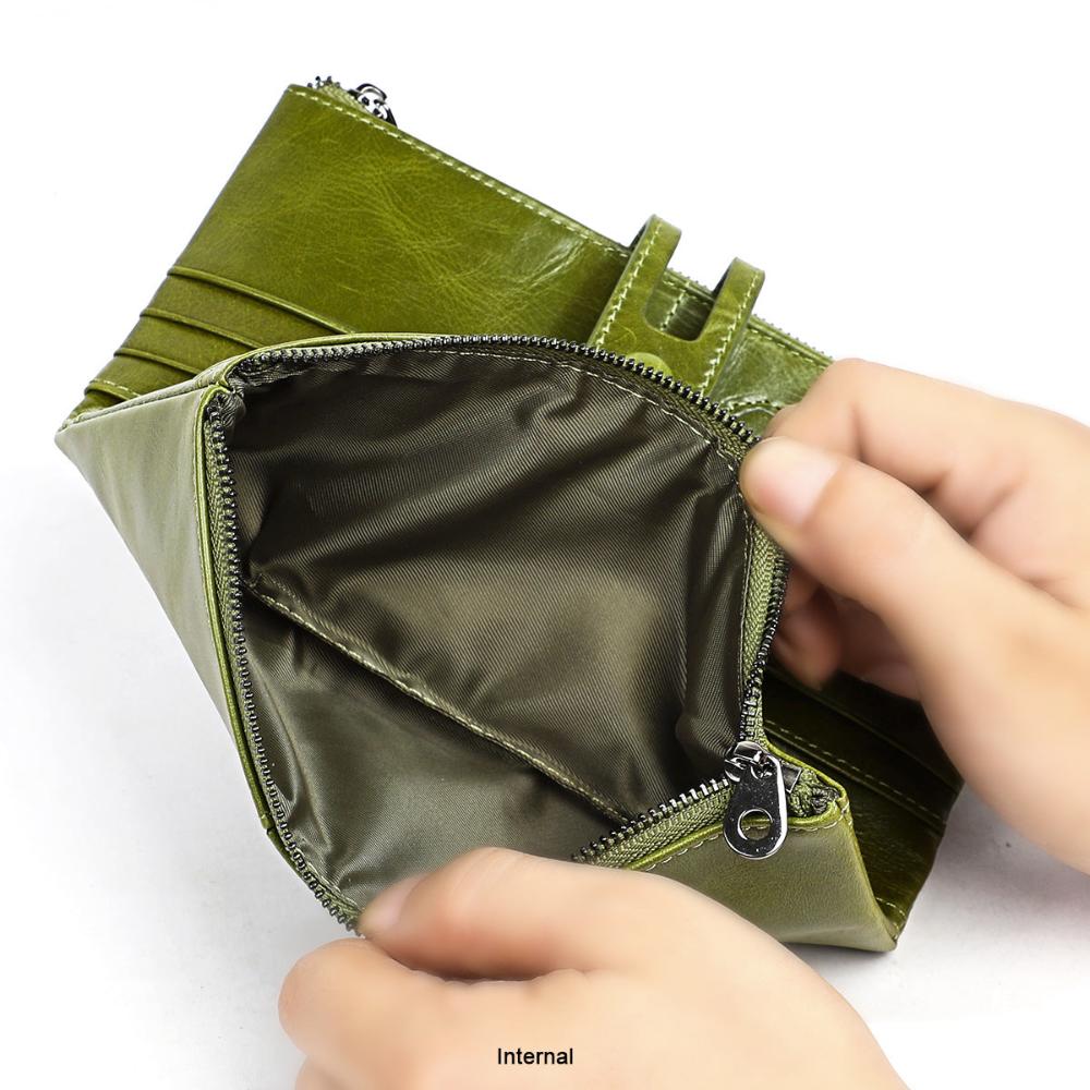 Maria - Leather Long Clutch Wallet - Samberule