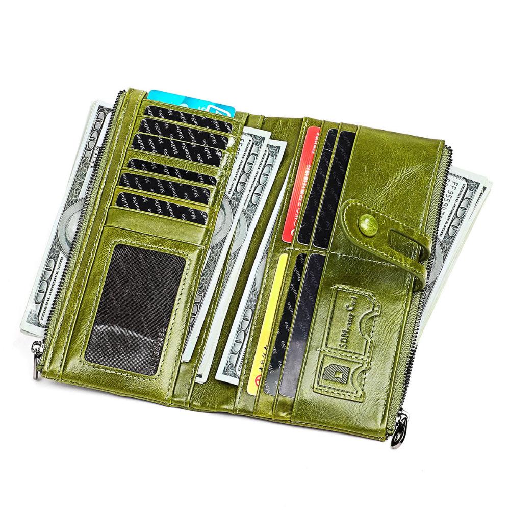 Maria - Leather Long Clutch Wallet - Samberule