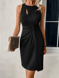 Melody - Sleeveless Twist Mini Dress - Samberule