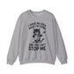 Whimsical Cat Sarcasm Crewneck Sweatshirt