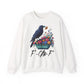Vintage Raven Floral Halloween Crewneck Sweatshirt - Samberule