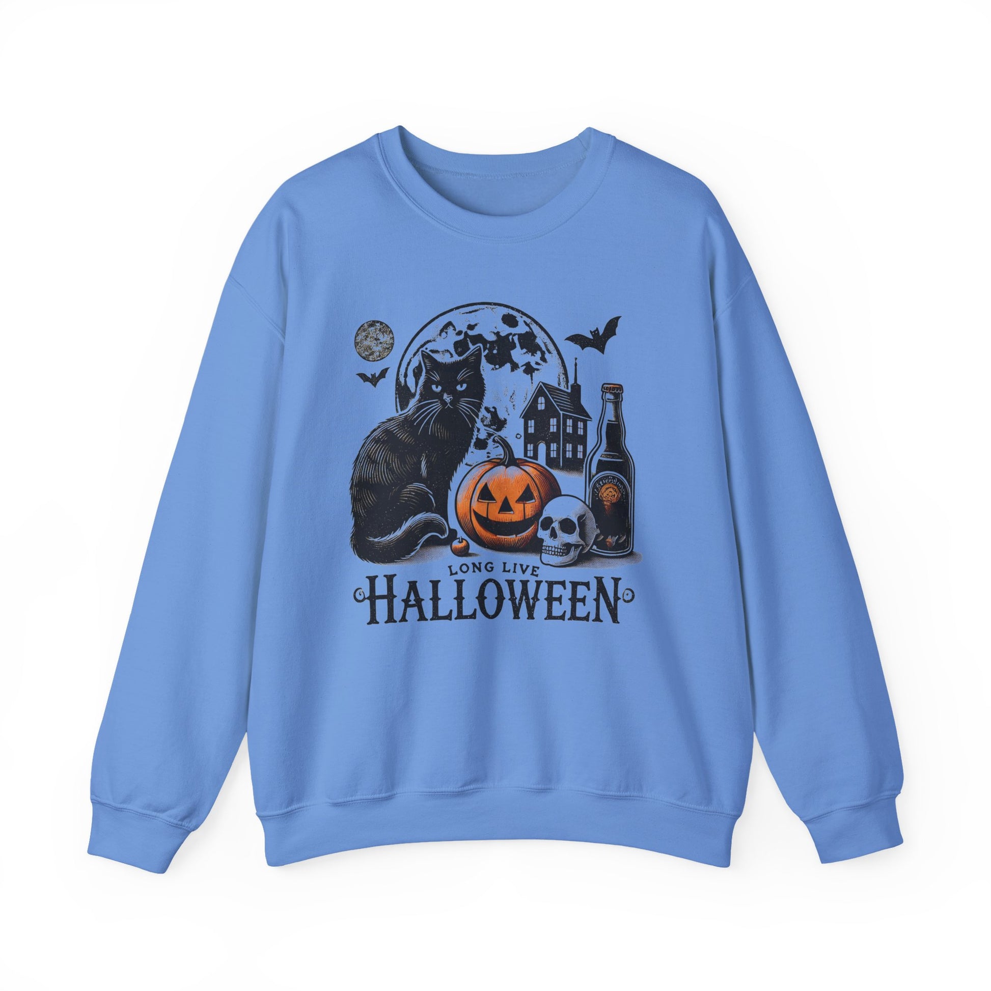Long Live Black Cat Halloween Crewneck Sweatshirt - Samberule