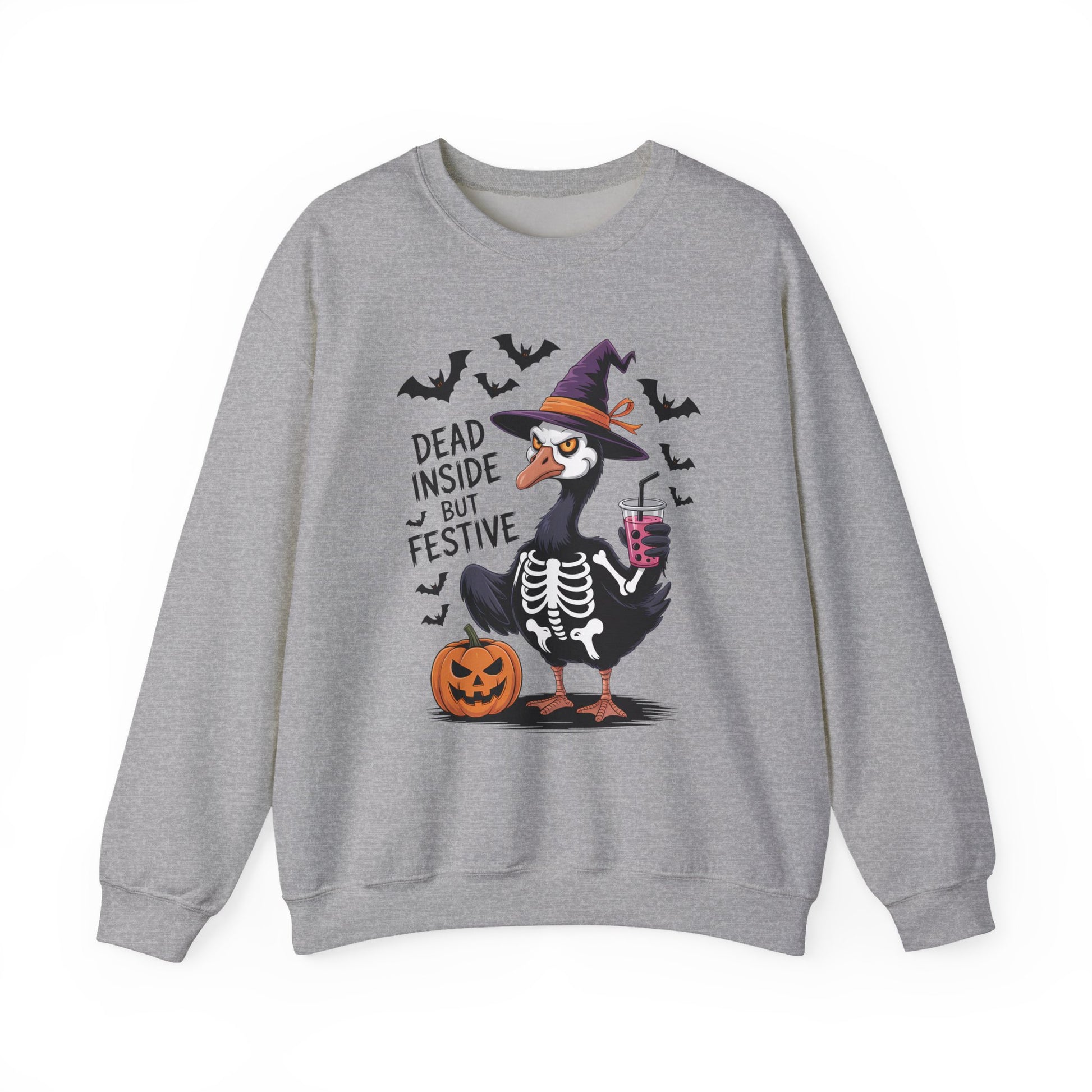 Grumpy Festive Goose Halloween Crewneck Sweatshirt - Samberule