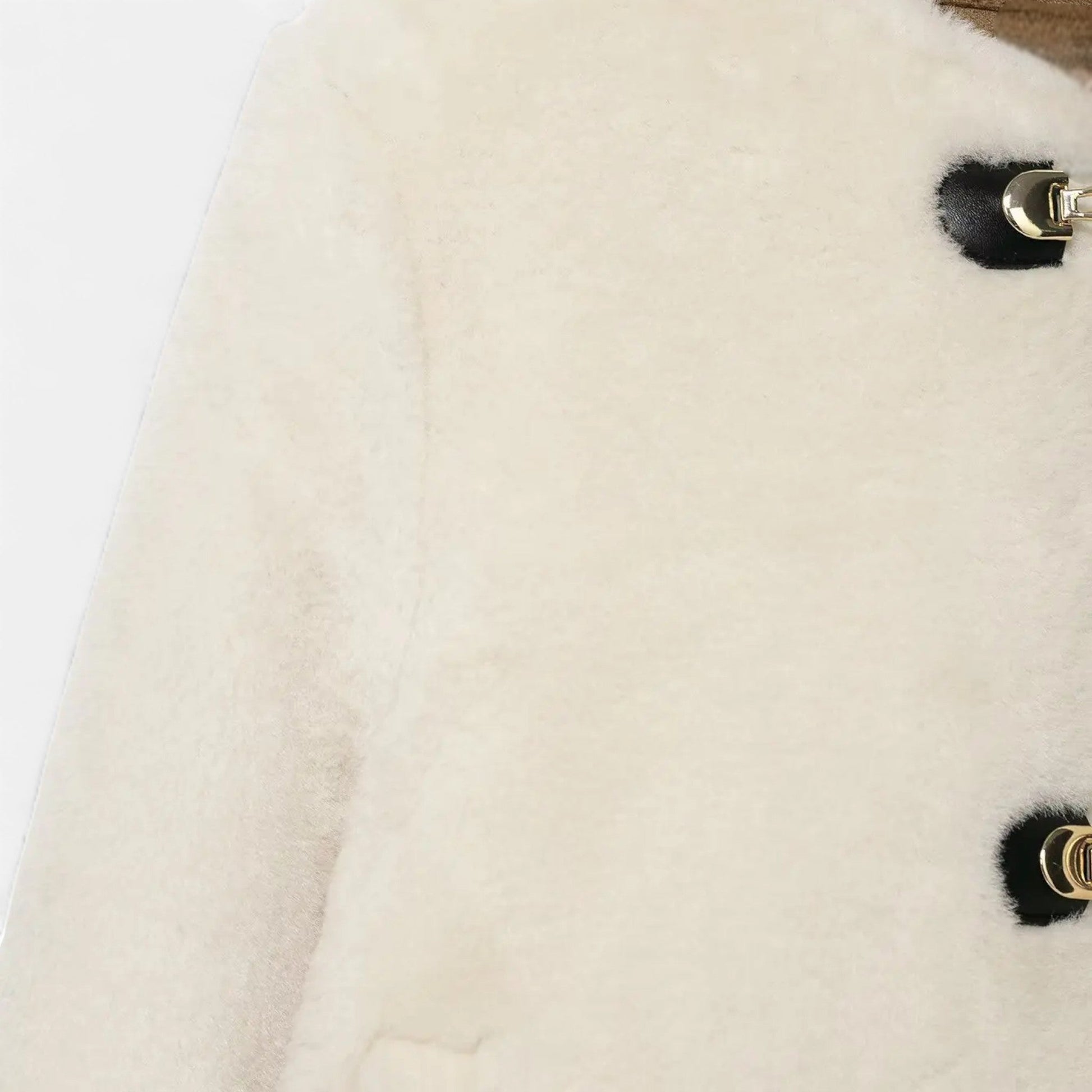 Women’s Faux Fur Jacket with Toggle Buttons - Samberule
