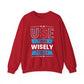 Use Time Wisely Today Motivational Crewneck Sweatshirt