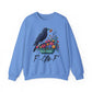 Vintage Raven Floral Halloween Crewneck Sweatshirt - Samberule