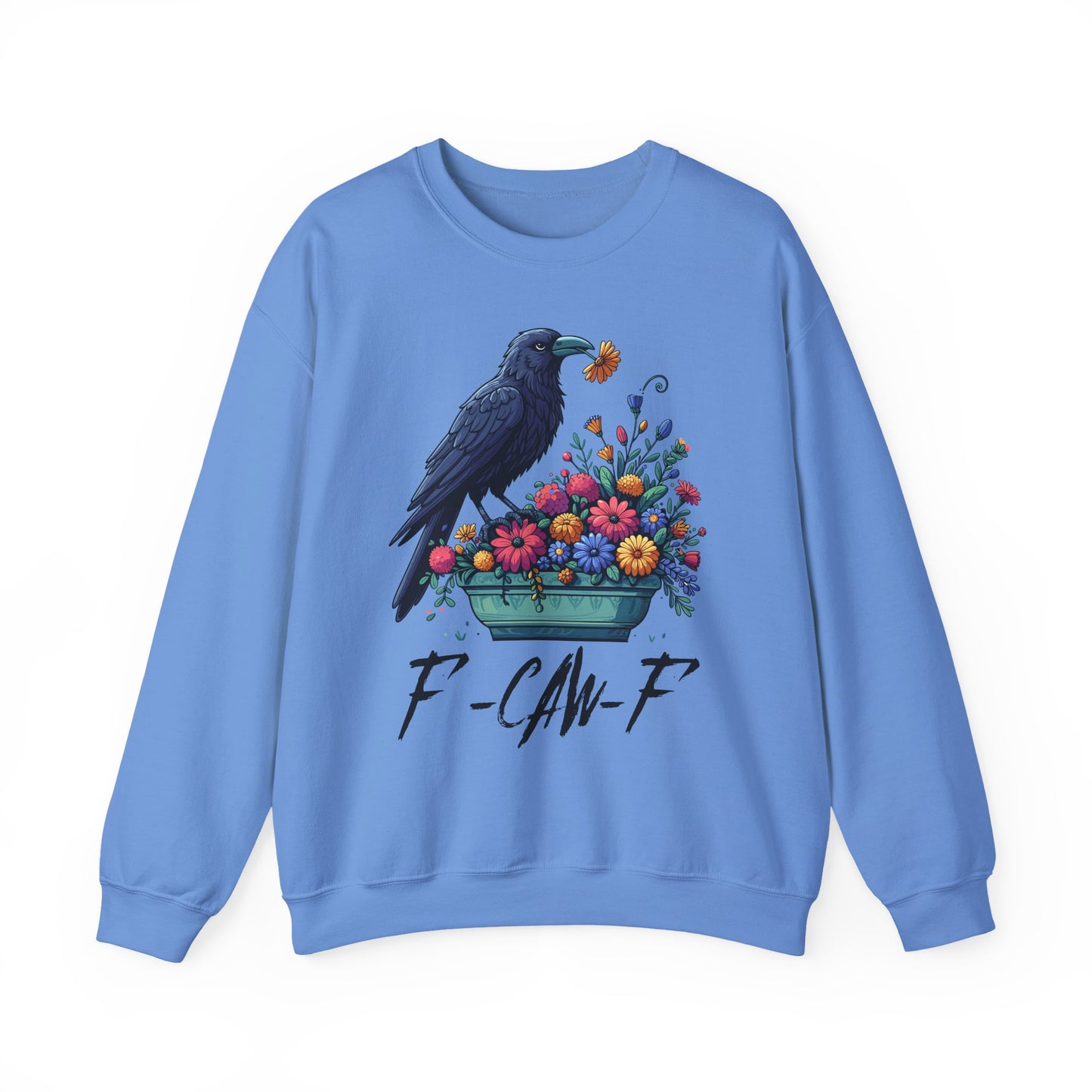Vintage Raven Floral Halloween Crewneck Sweatshirt - Samberule