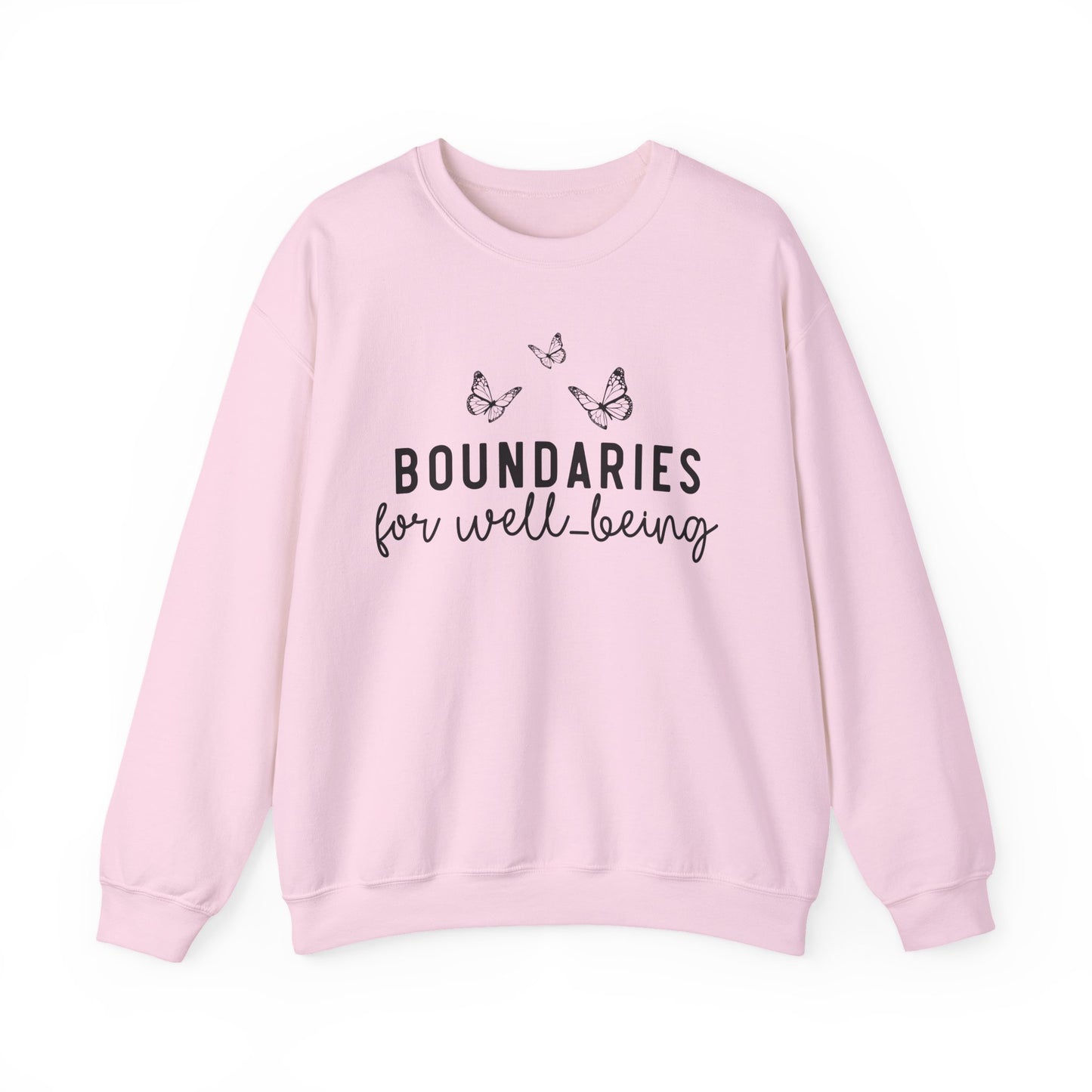 Boundaries for Well-Being Mental Health Crewneck Sweatshirt