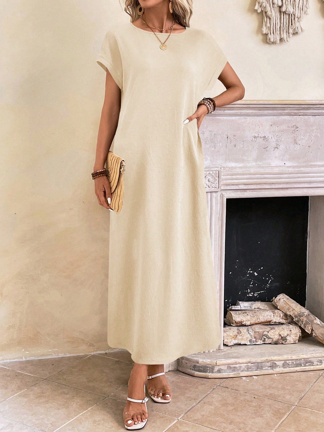 Stella - Casual Batwing Tunic Dress - Samberule