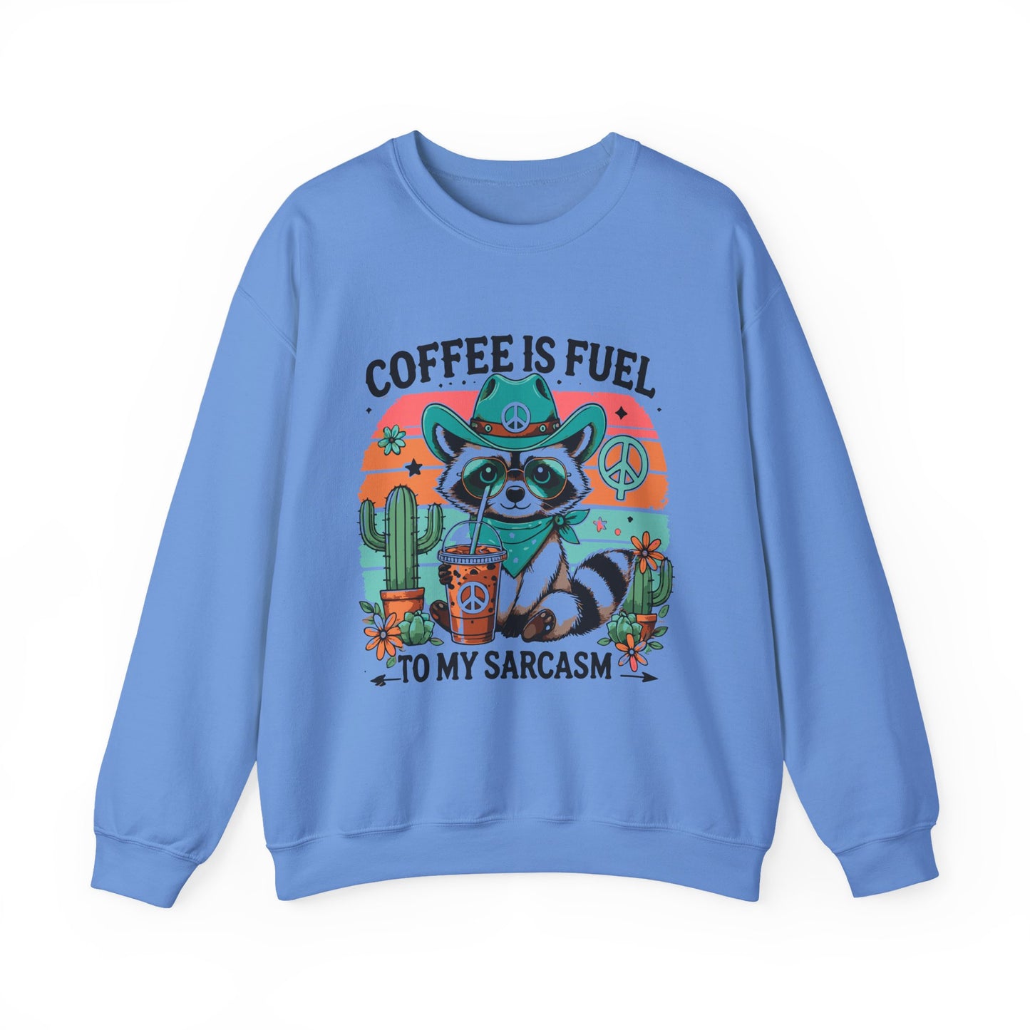 Coffee Is Fuel To My Sarcasm Crewneck Sweatshirt