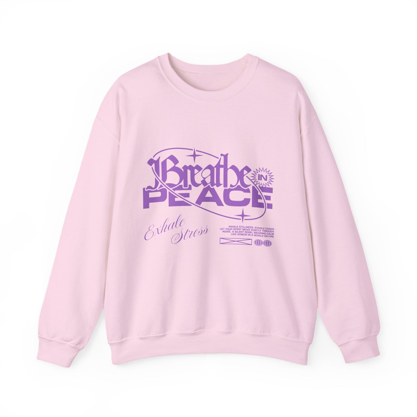Breathe in Peace Mental Health Crewneck Sweatshirt
